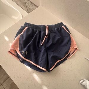 Under Armour Women's Athletic Shorts in Navy and Pink